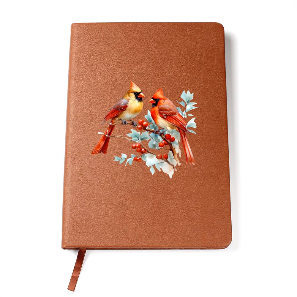 Christmas Cardinal 013 - Vegan Leather Journal