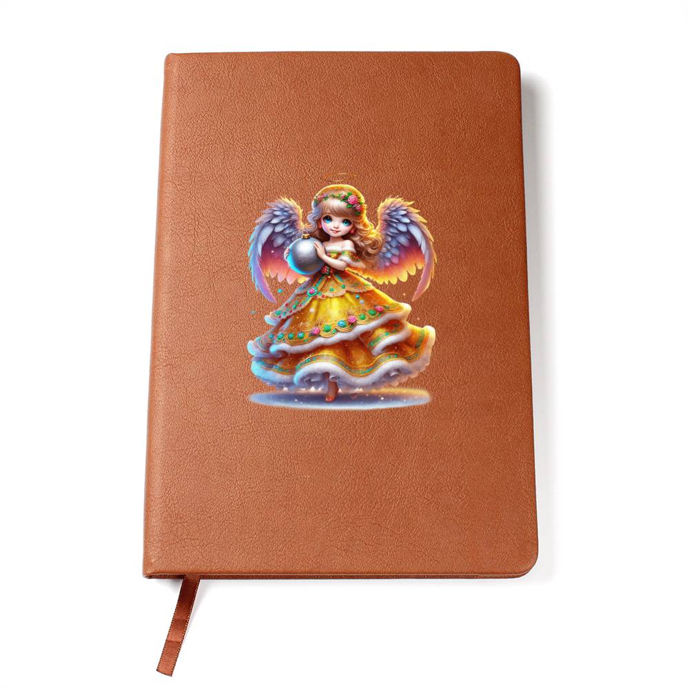 Cute Christmas Angel 004 - Vegan Leather Journal