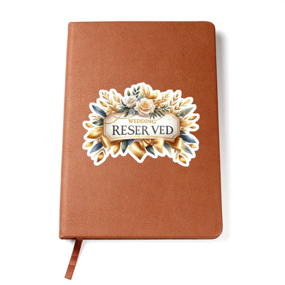 Luxury Wedding Decor Sticker 050 - Vegan Leather Journal