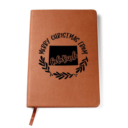 Merry Christmas From Colorado - Vegan Leather Journal