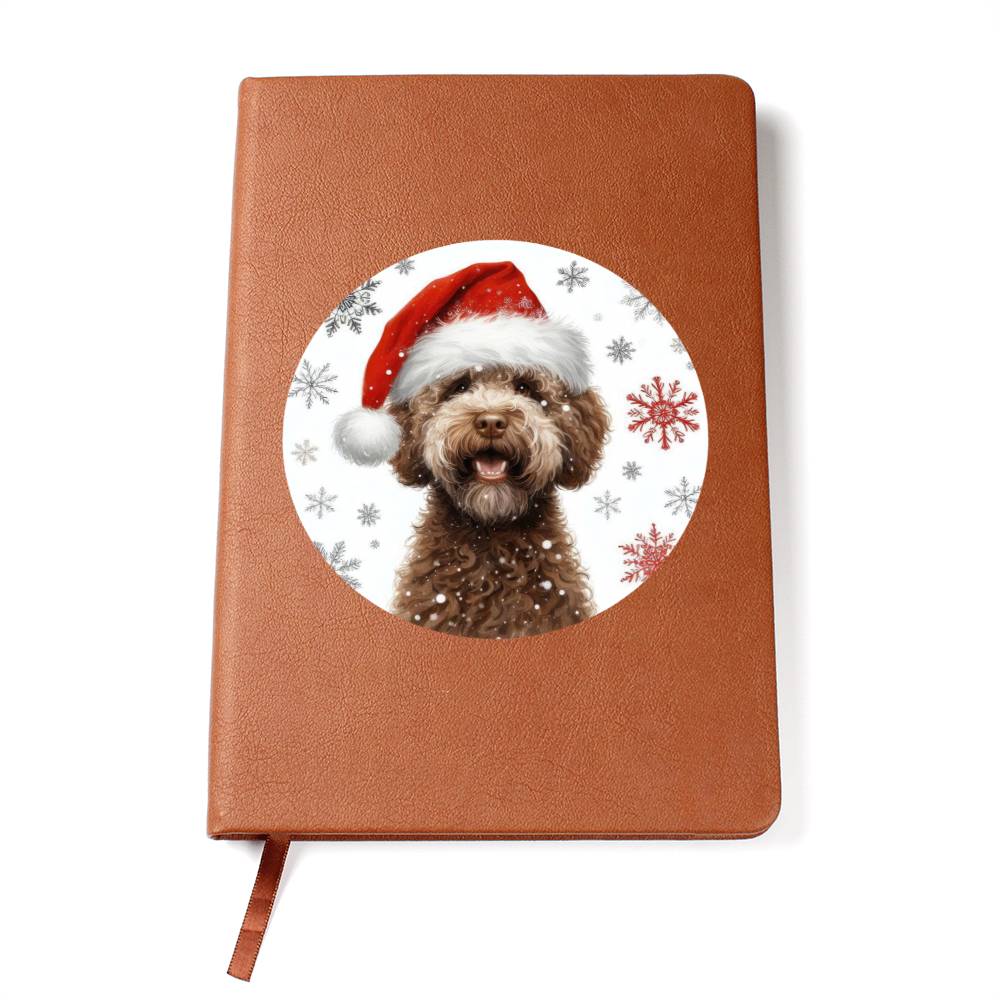 Christmas Dog - Lagotto Romagnolo - Vegan Leather Journal