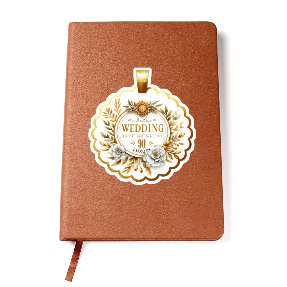 Luxury Wedding Decor Sticker 047 - Vegan Leather Journal