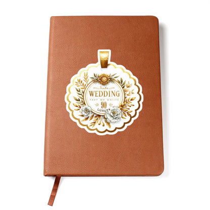 Luxury Wedding Decor Sticker 047 - Vegan Leather Journal