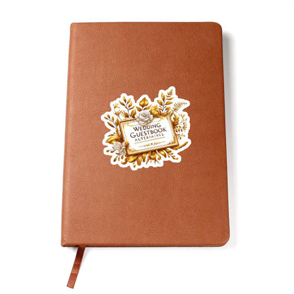 Luxury Wedding Decor Sticker 070 - Vegan Leather Journal