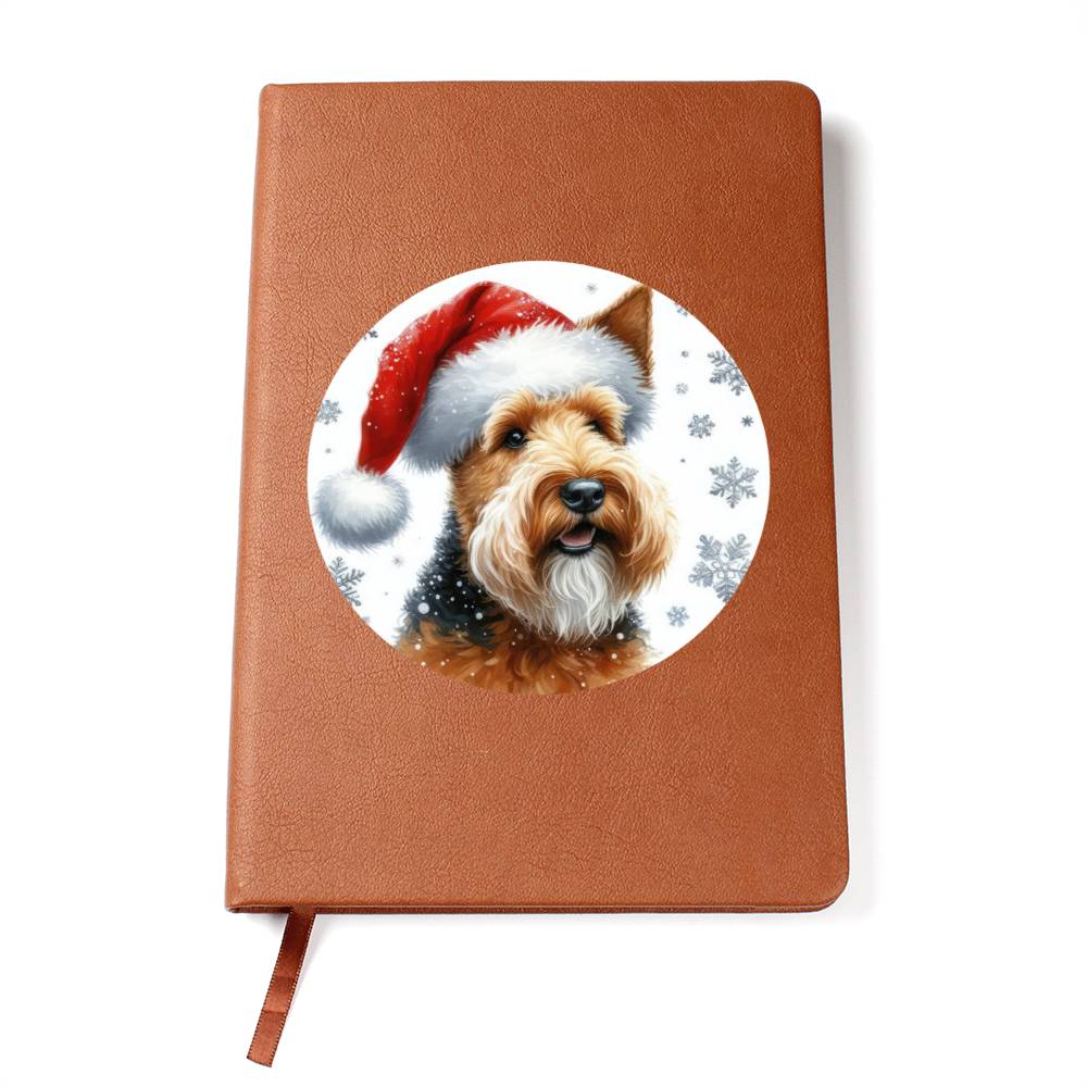 Christmas Dog - Welsh Terrier - Vegan Leather Journal