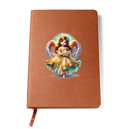 Cute Christmas Angel 007 - Vegan Leather Journal