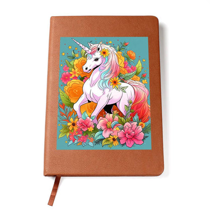 Cute Unicorn 046 - Vegan Leather Journal