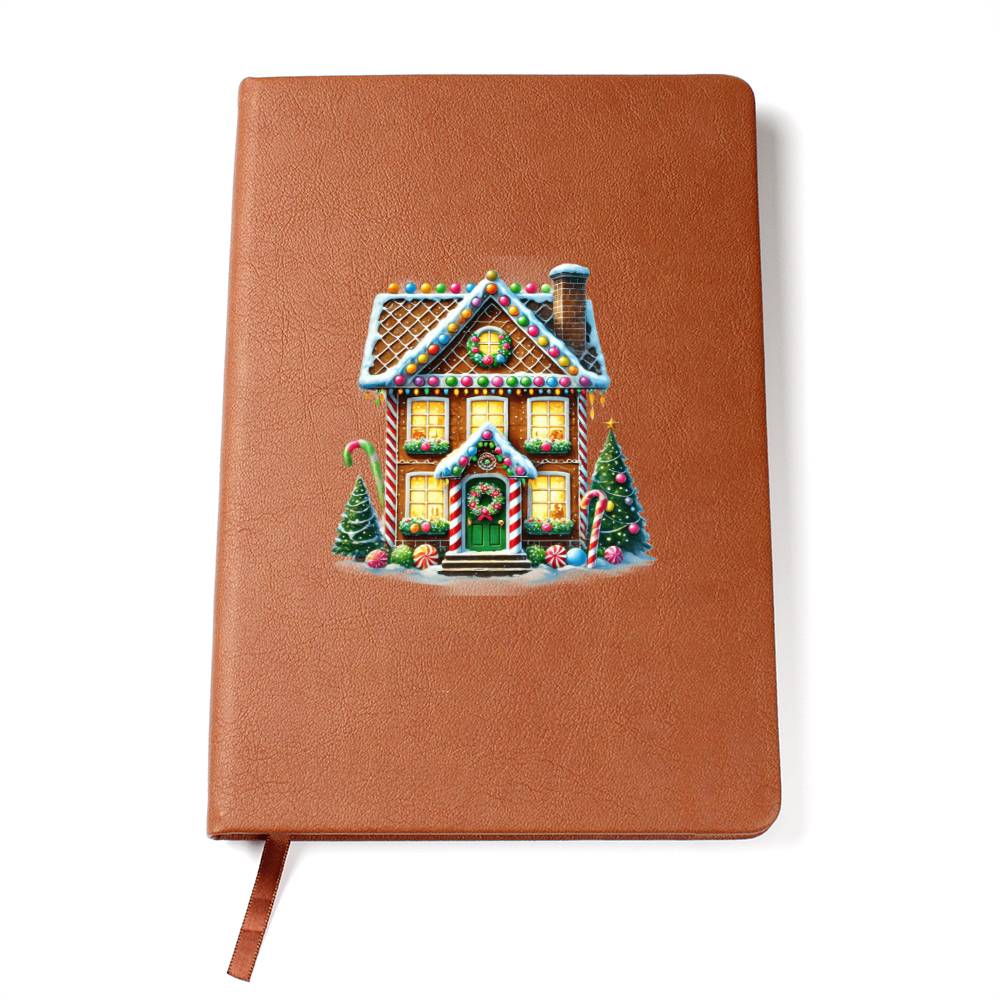 Christmas Gingerbread House 020 - Vegan Leather Journal