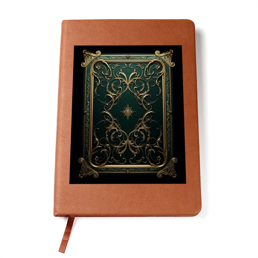 Ornate Gold Cover 045 - Vegan Leather Journal