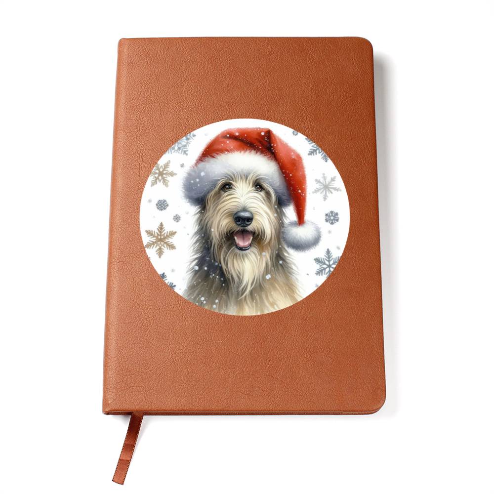 Christmas Dog - Irish Wolfhound - Vegan Leather Journal