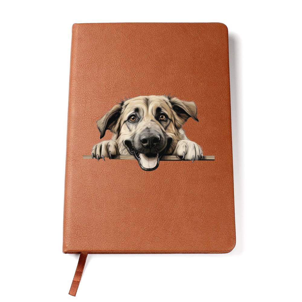 Anatolian Shepherd Peeking - Vegan Leather Journal