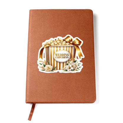 Luxury Wedding Decor Sticker 058 - Vegan Leather Journal