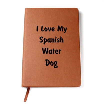Love My Spanish Water Dog v4 - Vegan Leather Journal