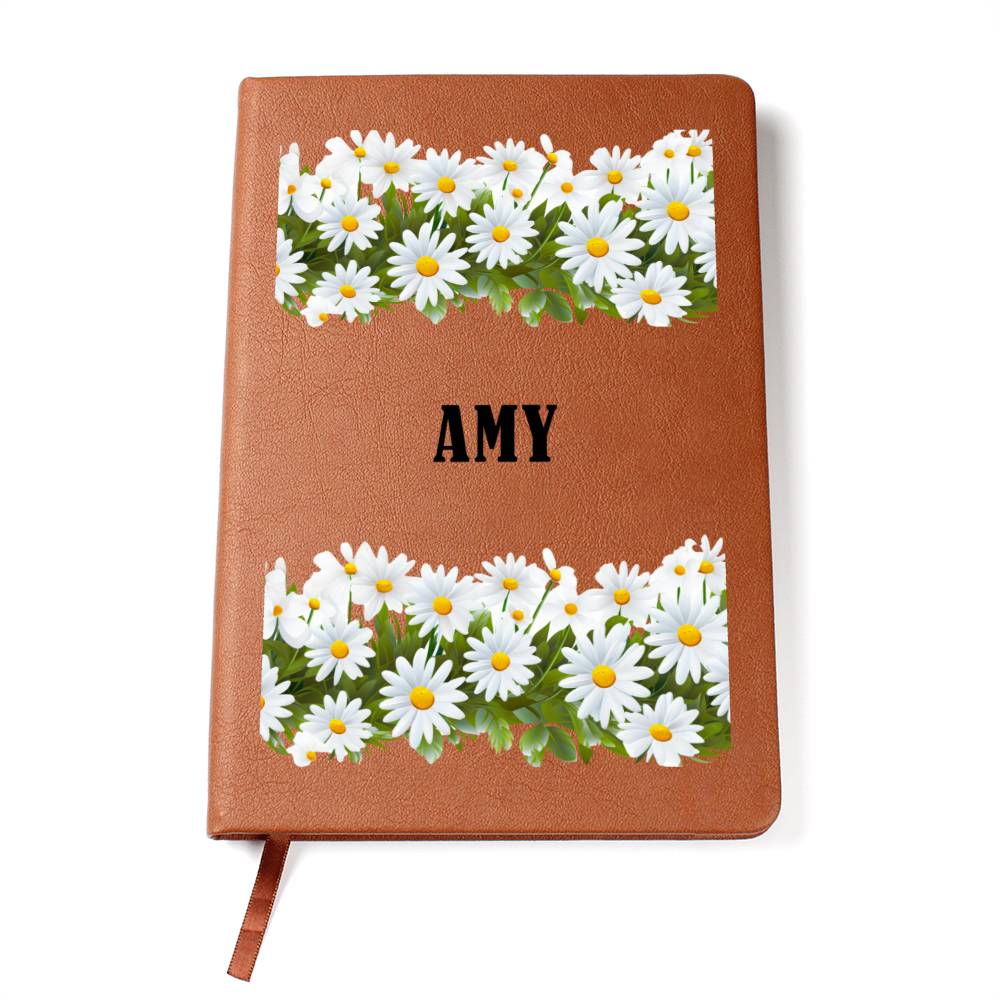 Amy (Playful Daisies) - Vegan Leather Journal
