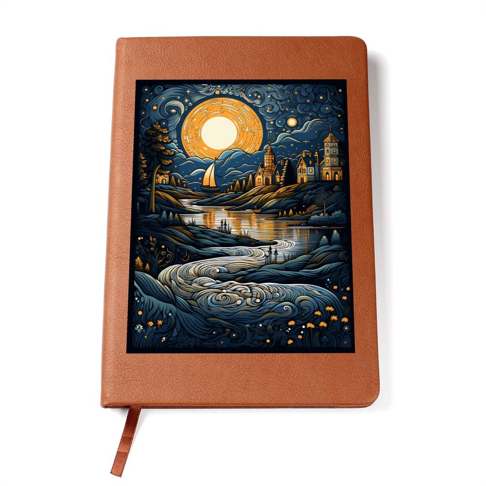 Minimalist BOHO Art 007 - Vegan Leather Journal