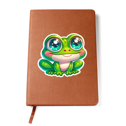 Cute Frog sticker 55 - Vegan Leather Journal