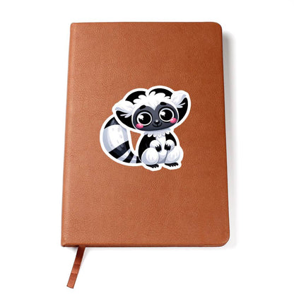 Cute Sifaka sticker 166 - Vegan Leather Journal