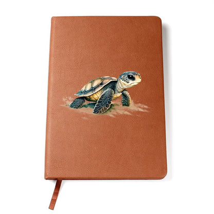 Cute Sea Turtle 019 - Vegan Leather Journal