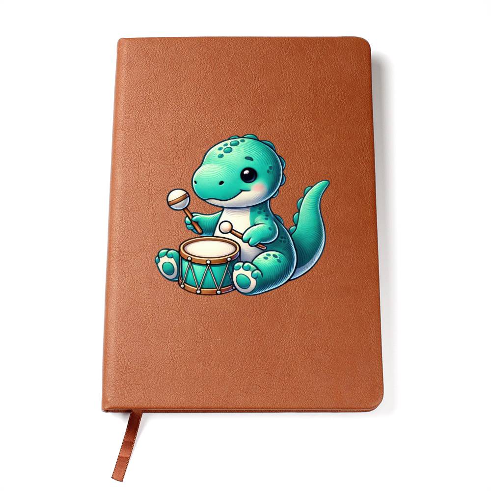 Colorful Baby Dinosaur 105 - Vegan Leather Journal