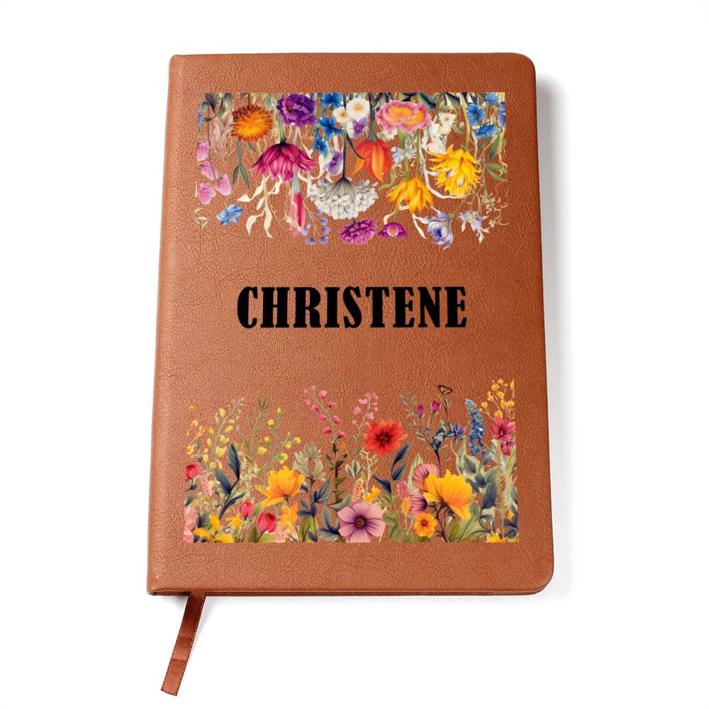 Christene (Botanical Blooms) - Vegan Leather Journal