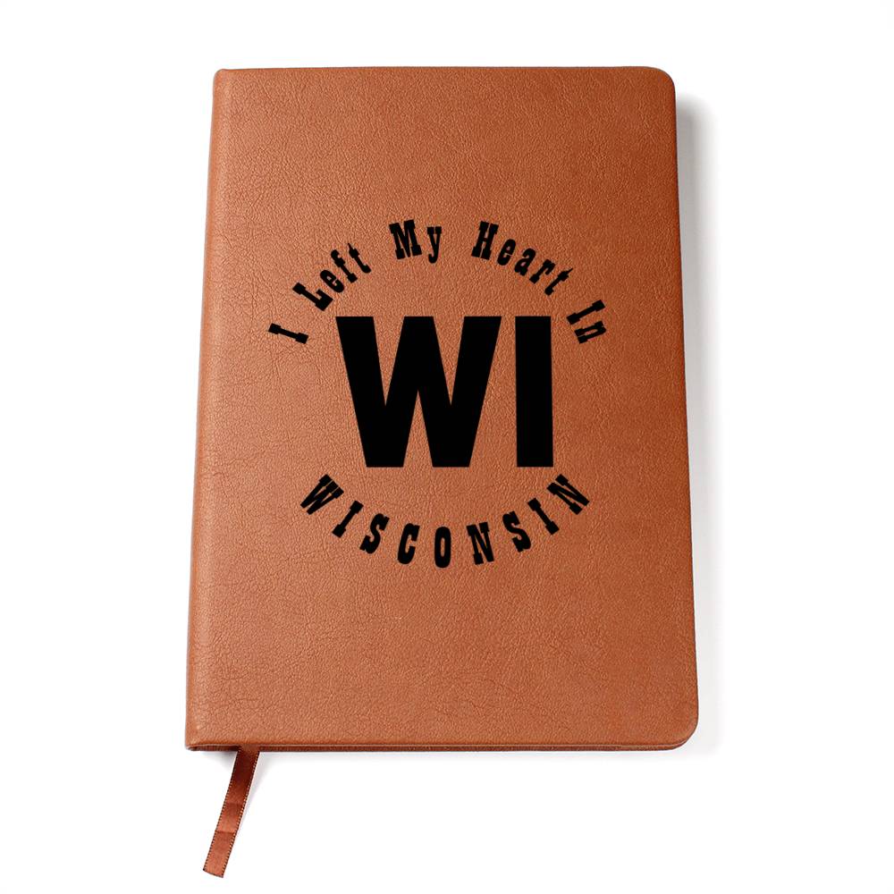 Heart In Wisconsin v01 - Vegan Leather Journal