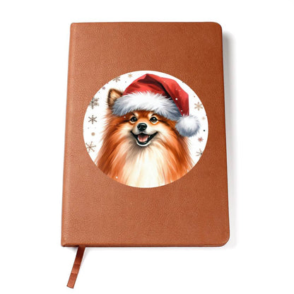 Christmas Dog - Finnish Spitz - Vegan Leather Journal