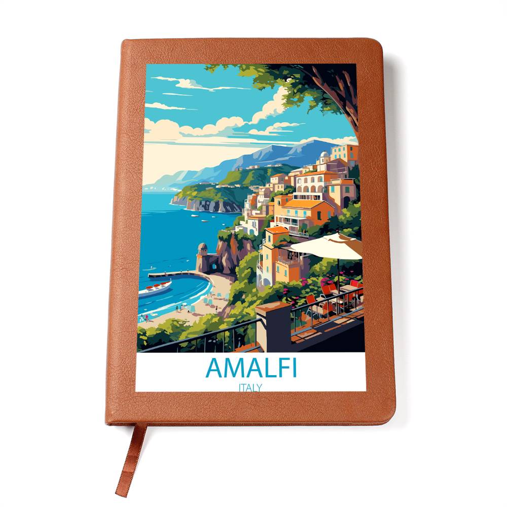 Famous Travel Destinations - Amalfi, Italy - Vegan Leather Journal