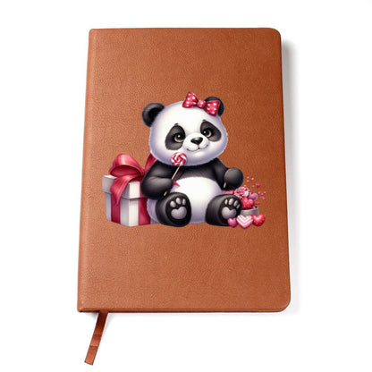 Valentine's Day Panda 004 - Vegan Leather Journal