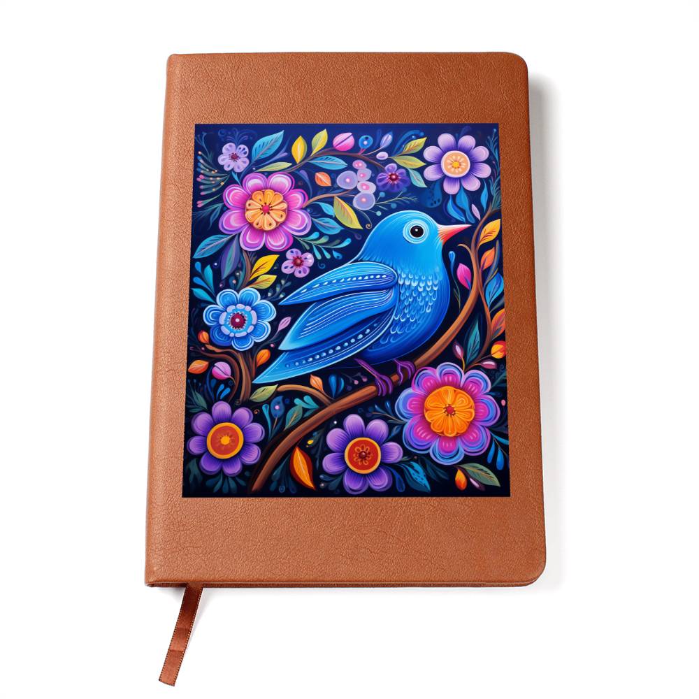 Birds And Floral Design 181 - Vegan Leather Journal