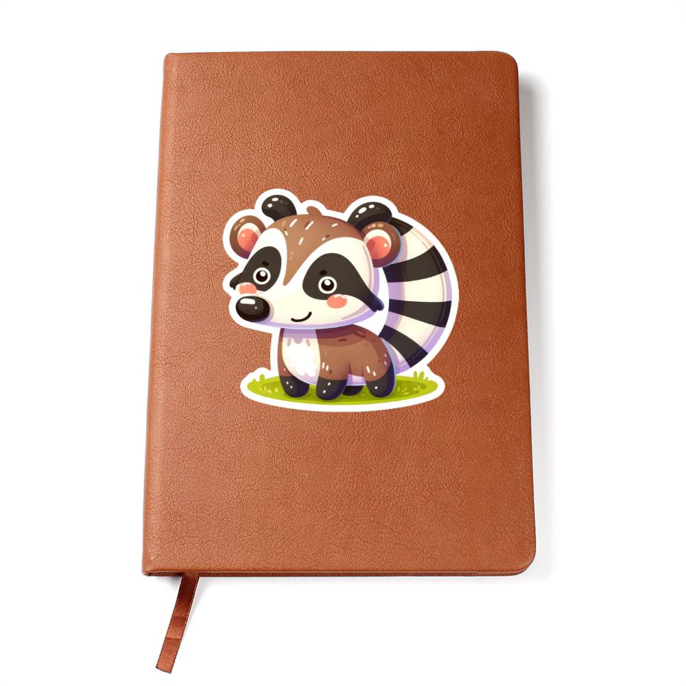 Cute Coati sticker 29 - Vegan Leather Journal