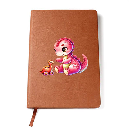 Colorful Baby Dinosaur 095 - Vegan Leather Journal