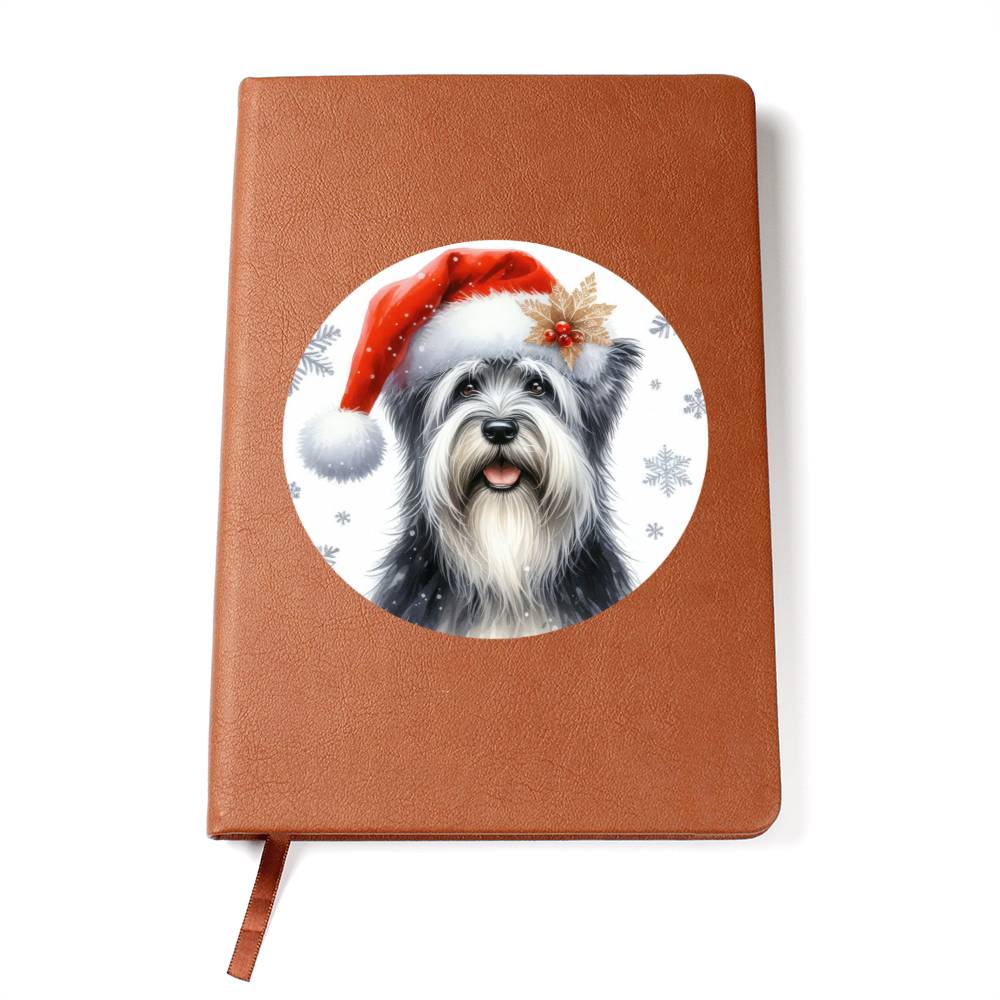 Christmas Dog - Sealyham Terrier - Vegan Leather Journal