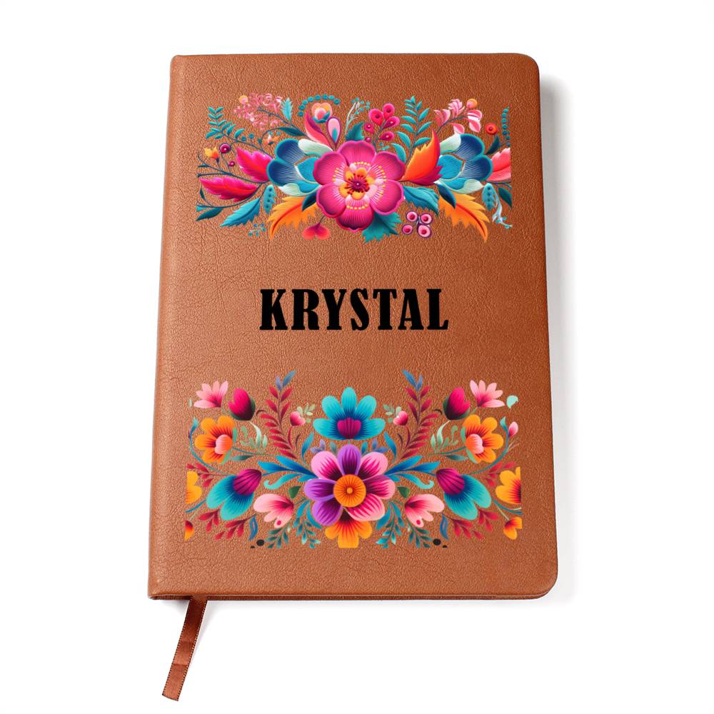 Krystal (Mexican Flowers 2) - Vegan Leather Journal