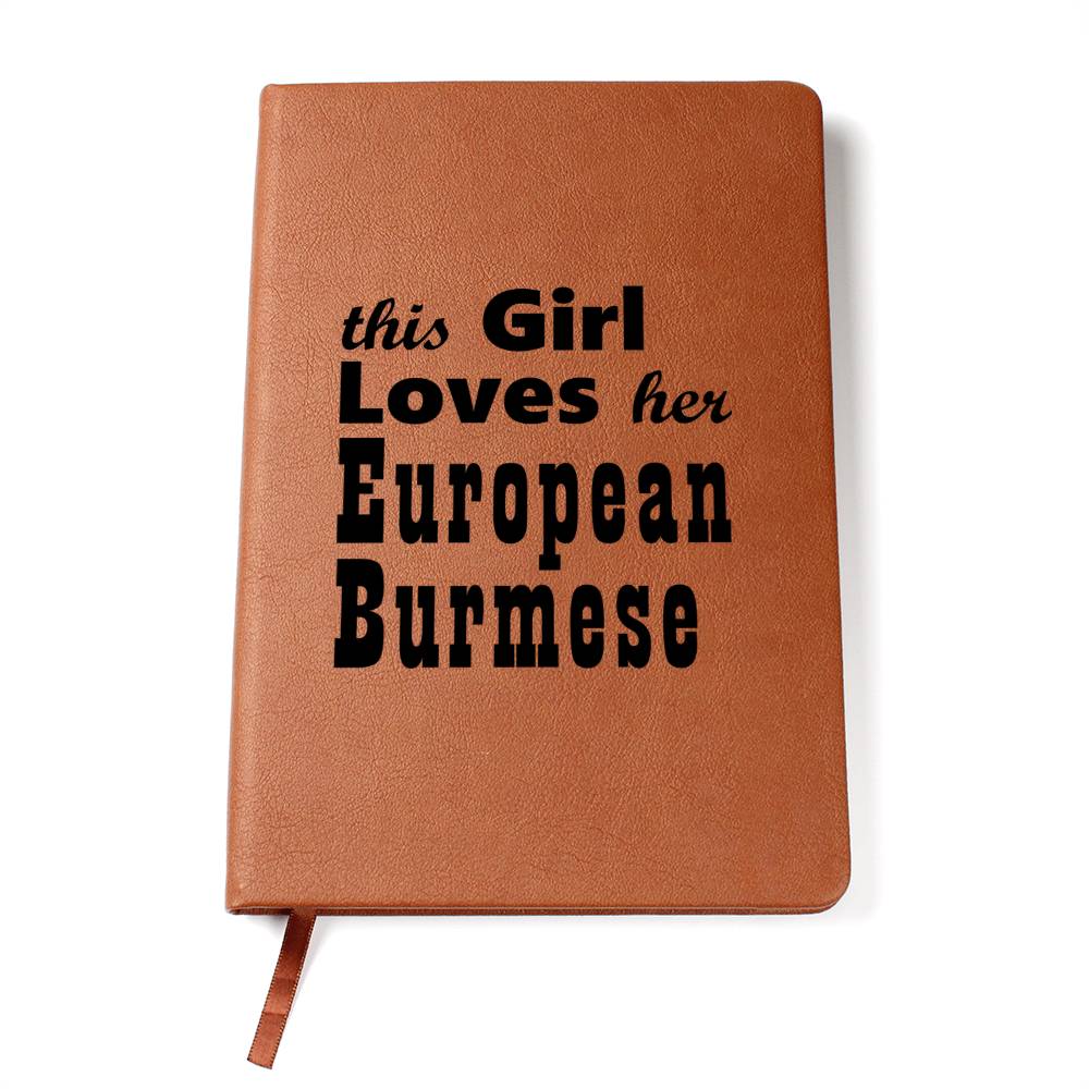 European Burmese - Vegan Leather Journal