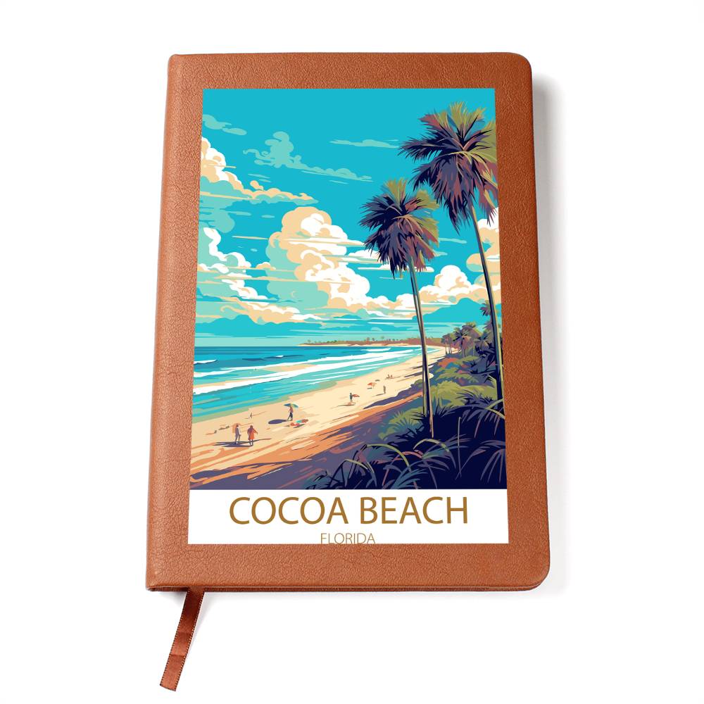 Famous Travel Destinations - Cocoa Beach, Florida - Vegan Leather Journal