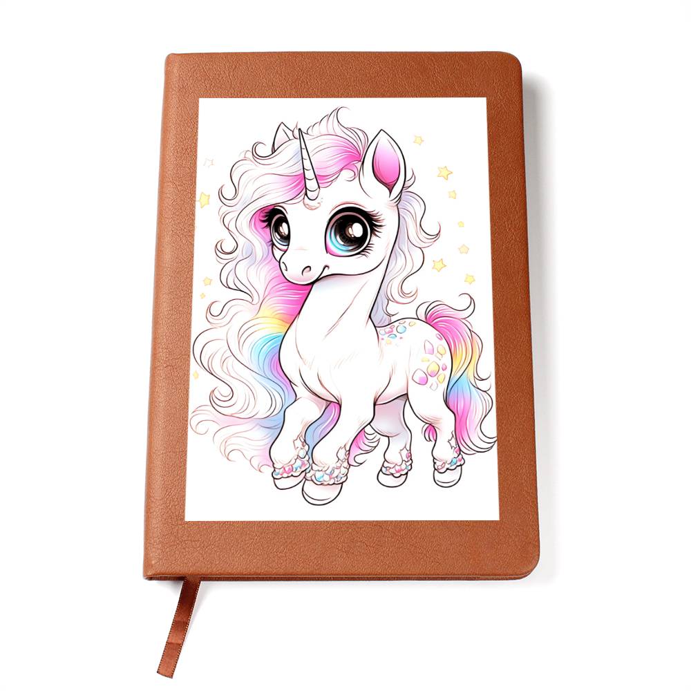 Cute Unicorn 084 - Vegan Leather Journal