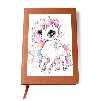 Cute Unicorn 084 - Vegan Leather Journal