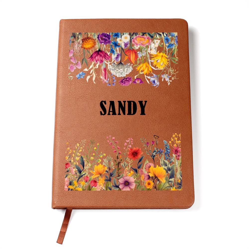 Sandy (Botanical Blooms) - Vegan Leather Journal