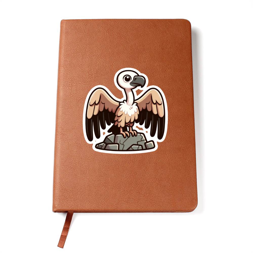 Cute Vulture sticker 210 - Vegan Leather Journal