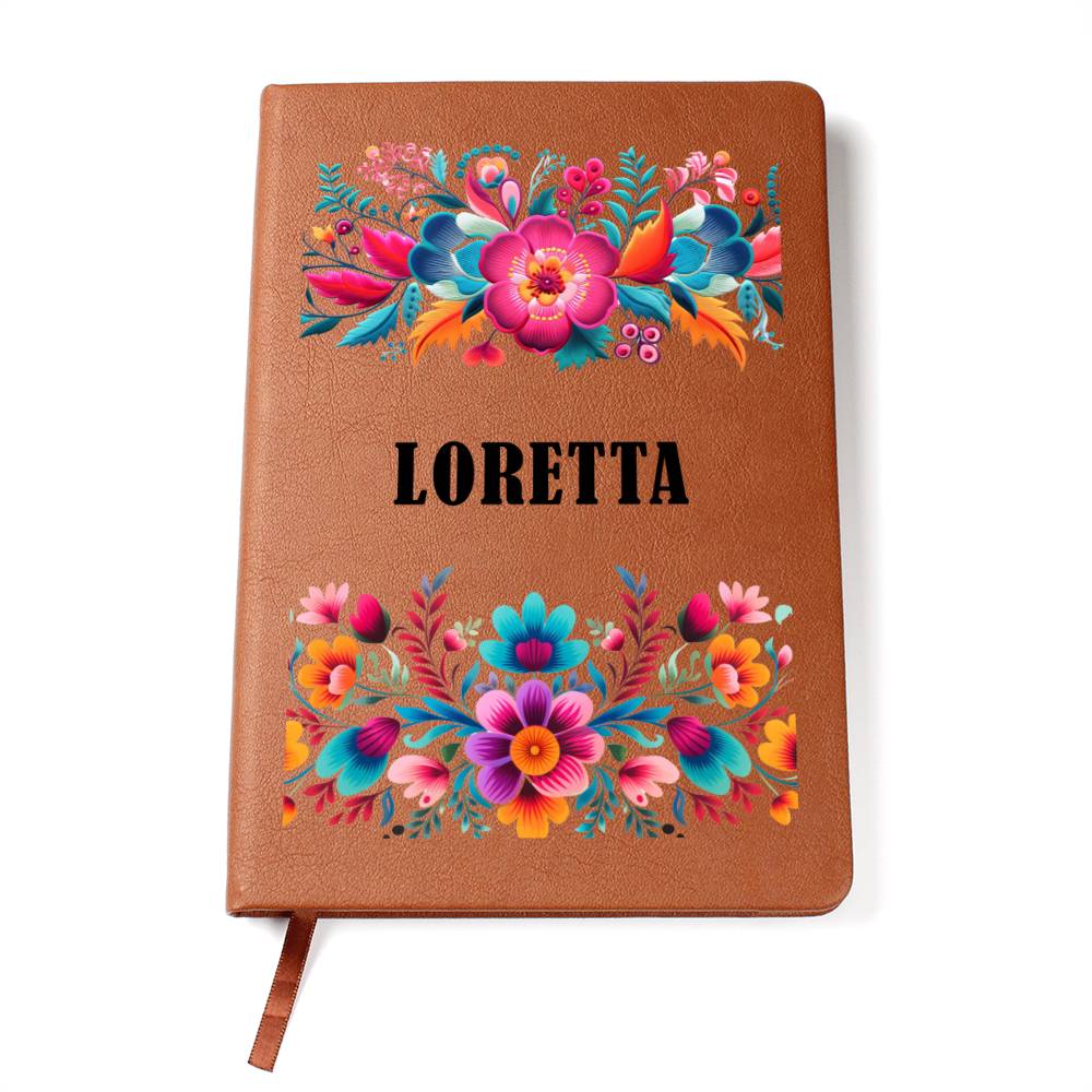 Loretta (Mexican Flowers 2) - Vegan Leather Journal