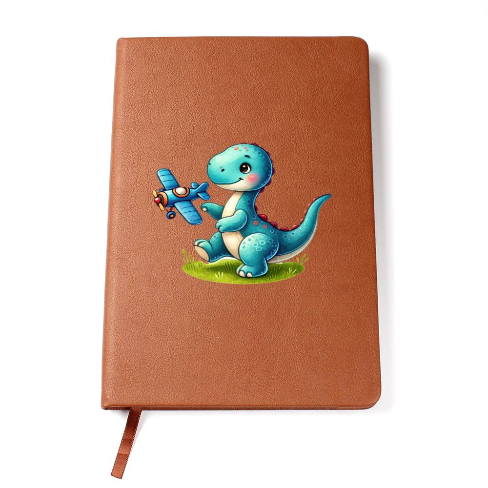 Colorful Baby Dinosaur 107 - Vegan Leather Journal