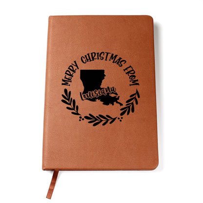 Merry Christmas From Louisiana - Vegan Leather Journal