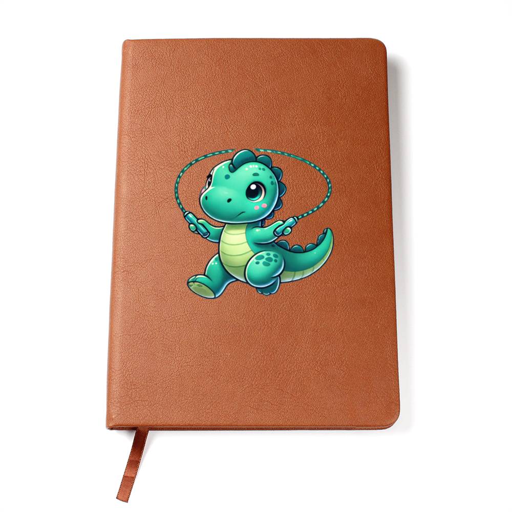 Colorful Baby Dinosaur 085 - Vegan Leather Journal
