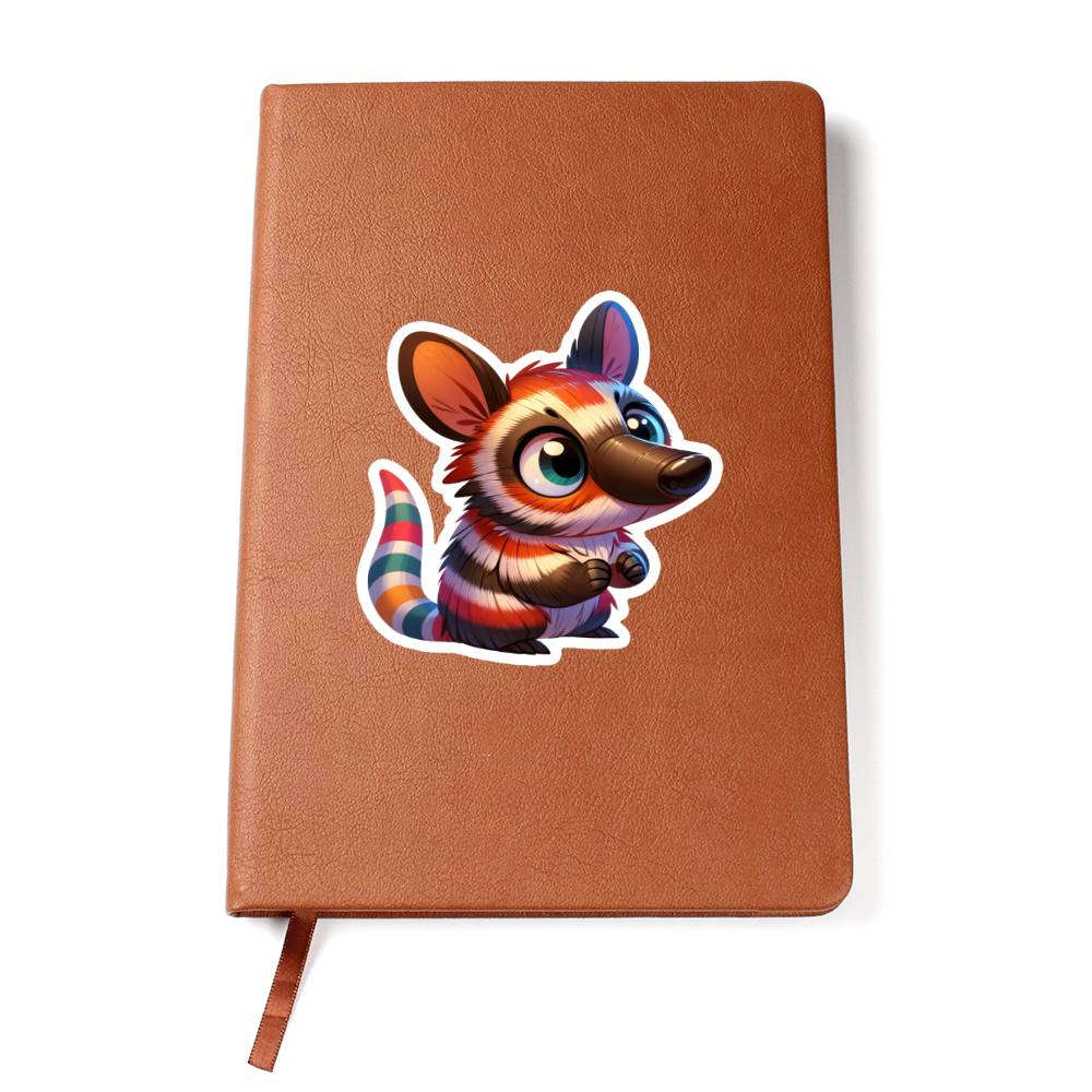 Cute Numbat sticker 103 - Vegan Leather Journal