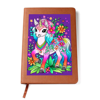Cute Unicorn 030 - Vegan Leather Journal