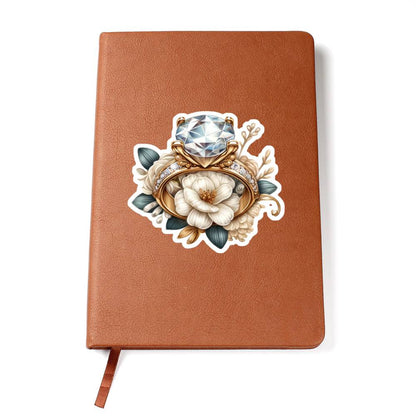 Luxury Wedding Decor Sticker 002 - Vegan Leather Journal