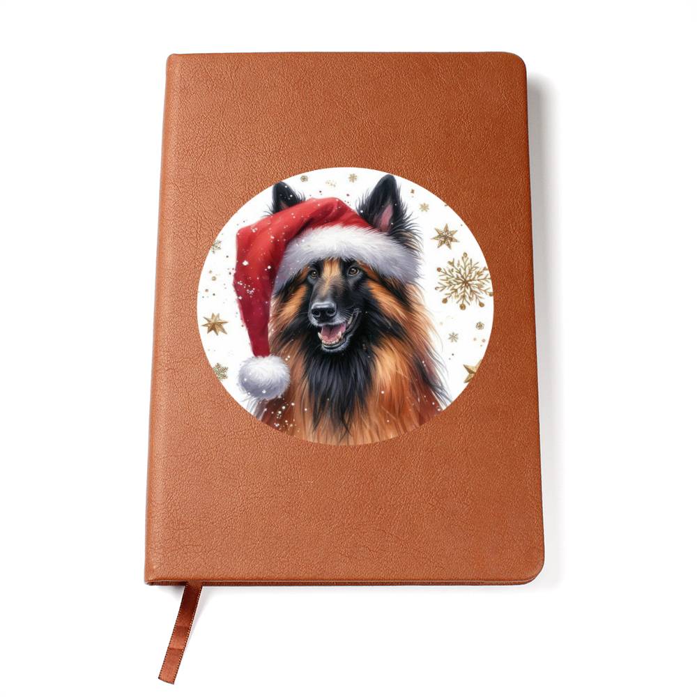 Christmas Dog - Belgian Tervuren - Vegan Leather Journal