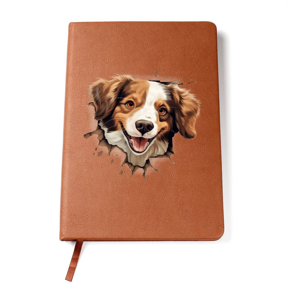 Kooikerhondje Peeking - Vegan Leather Journal