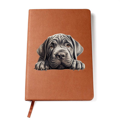 Neapolitan Mastiff Peeking - Vegan Leather Journal
