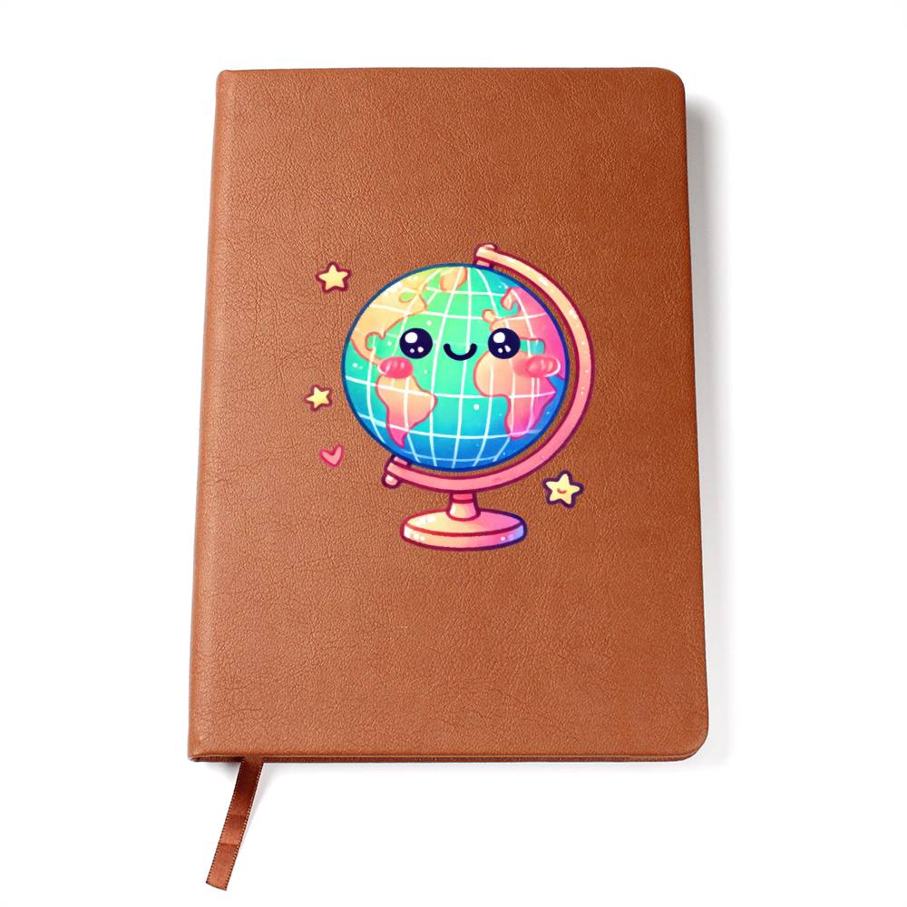 Cute Back to School Sticker 109 - Vegan Leather Journal